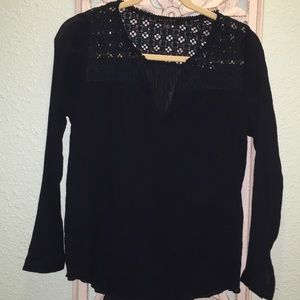 NWOT navy boho blouse